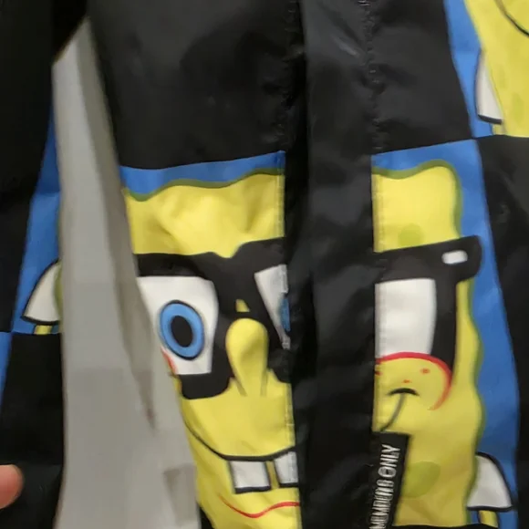 SpongeBob SquarePants Mens Jacket - Black and Yellow - Picture 5 of 8